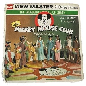 Vintage View Master THE MICKEY MOUSE CLUB Mouseketeers 3 Reel Set + Booklet
